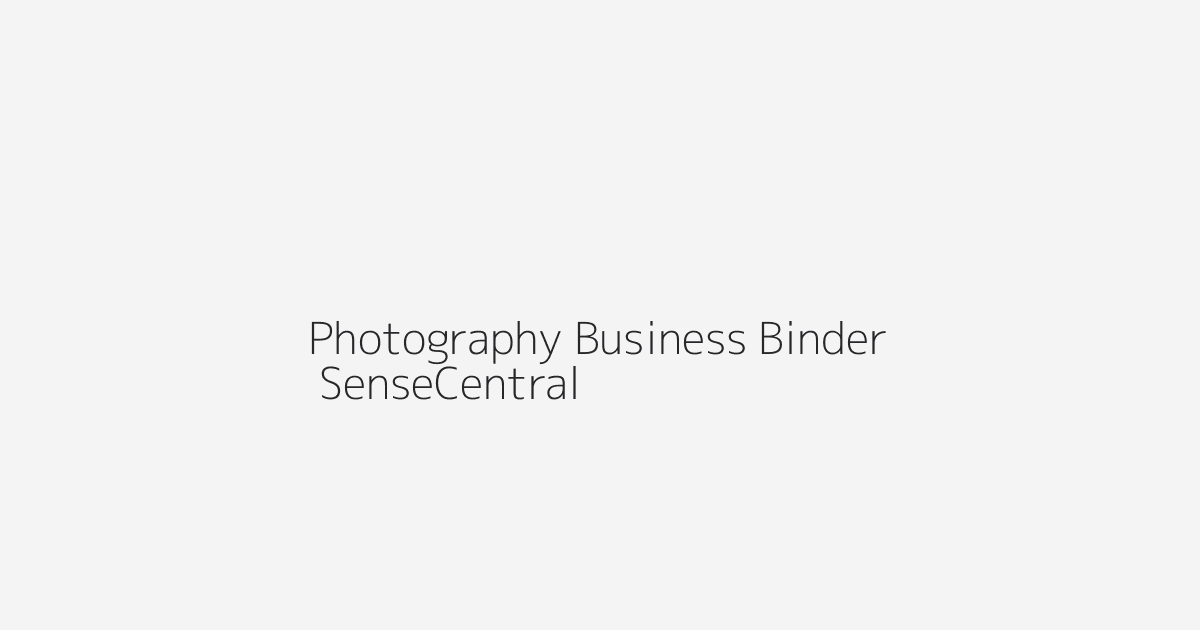 Printable Photography Business Binder Ideas featured image