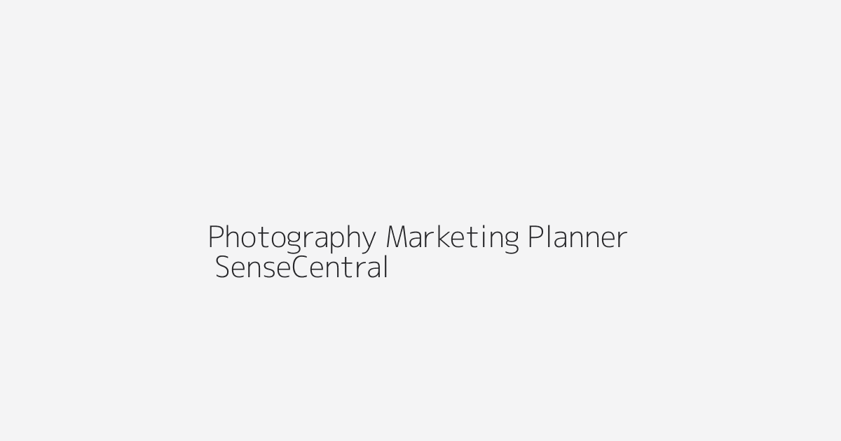 Printable Photography Marketing Planner Ideas featured image