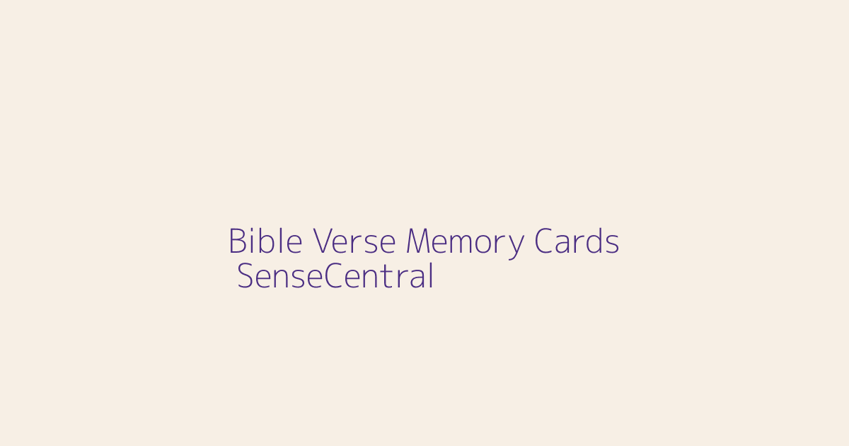 Printable Bible Verse Memory Cards Ideas featured image