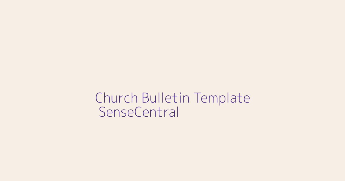 Printable Church Bulletin Template Ideas featured image