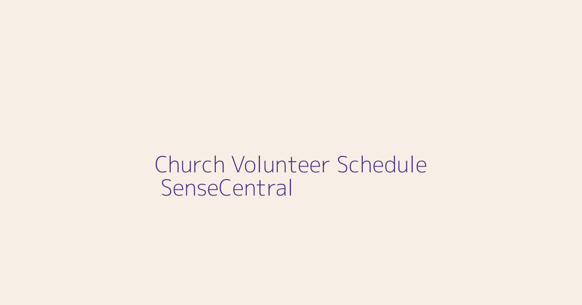 Printable Church Volunteer Schedule Ideas featured image