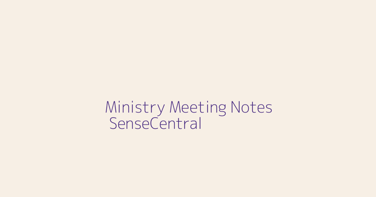 Printable Ministry Meeting Notes Ideas featured image