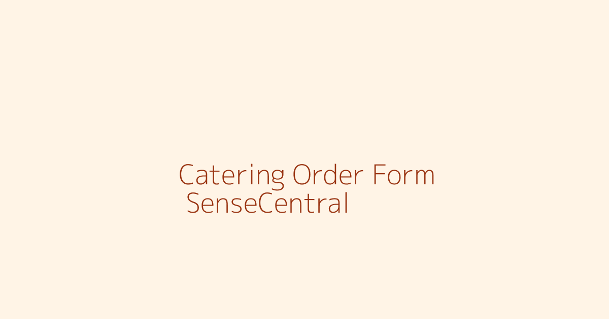 Printable Catering Order Form Ideas featured image