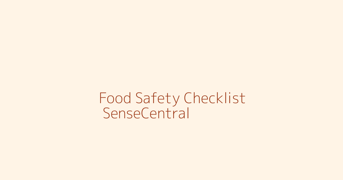 Printable Food Safety Checklist Ideas featured image