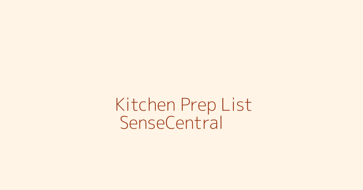 Printable Kitchen Prep List Ideas featured image