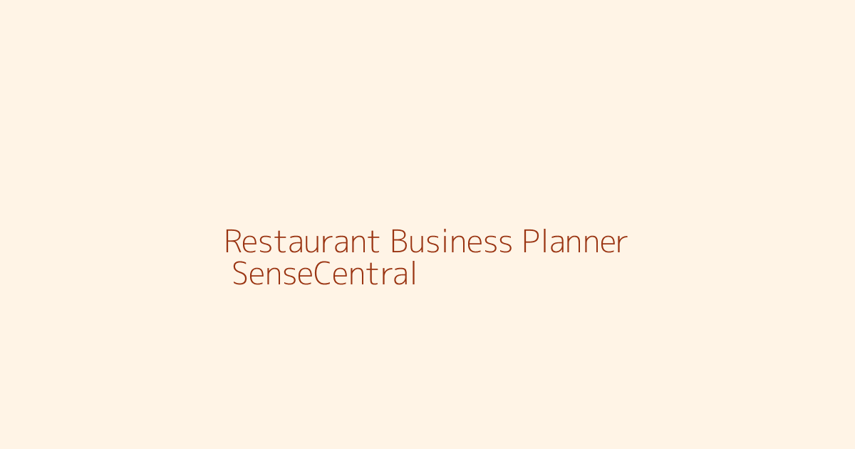 Printable Restaurant Business Planner Ideas featured image