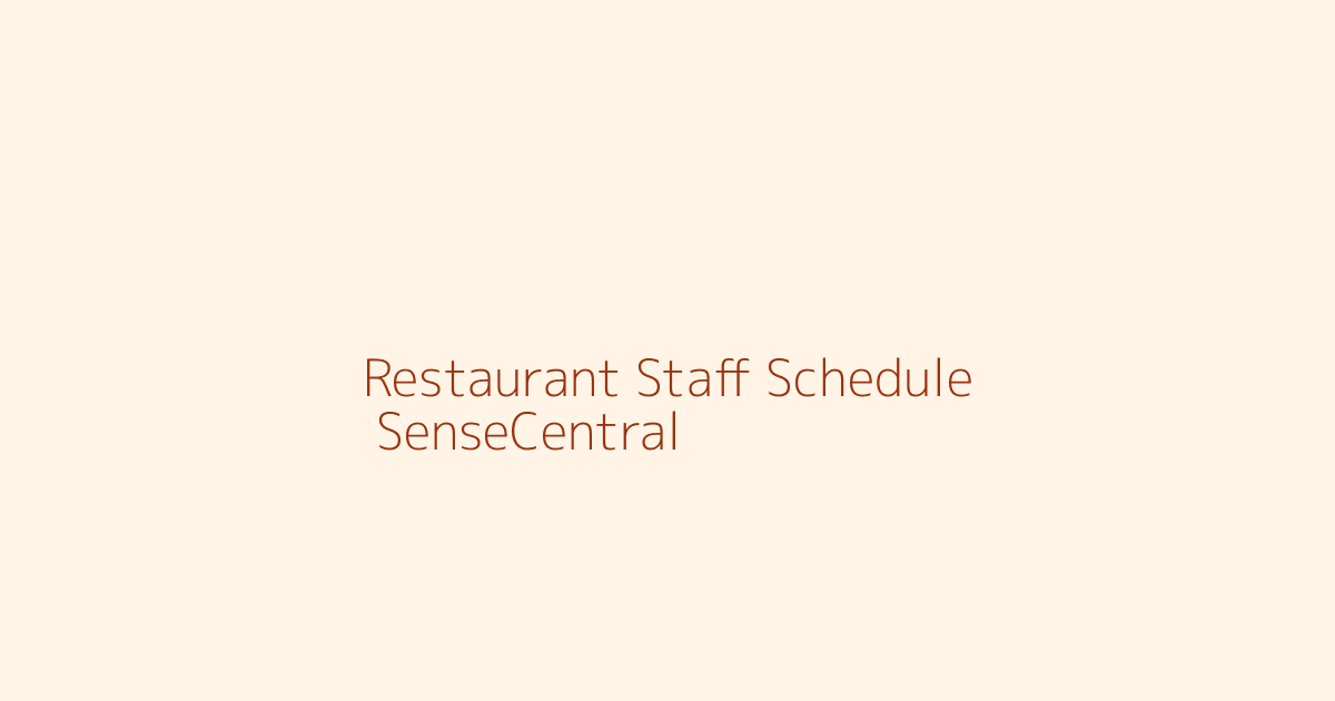 Printable Restaurant Staff Schedule Ideas featured image