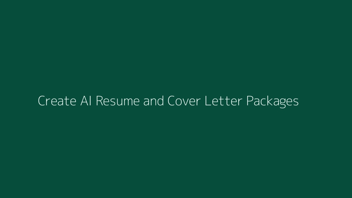 How to Create AI Resume and Cover Letter Packages featured image