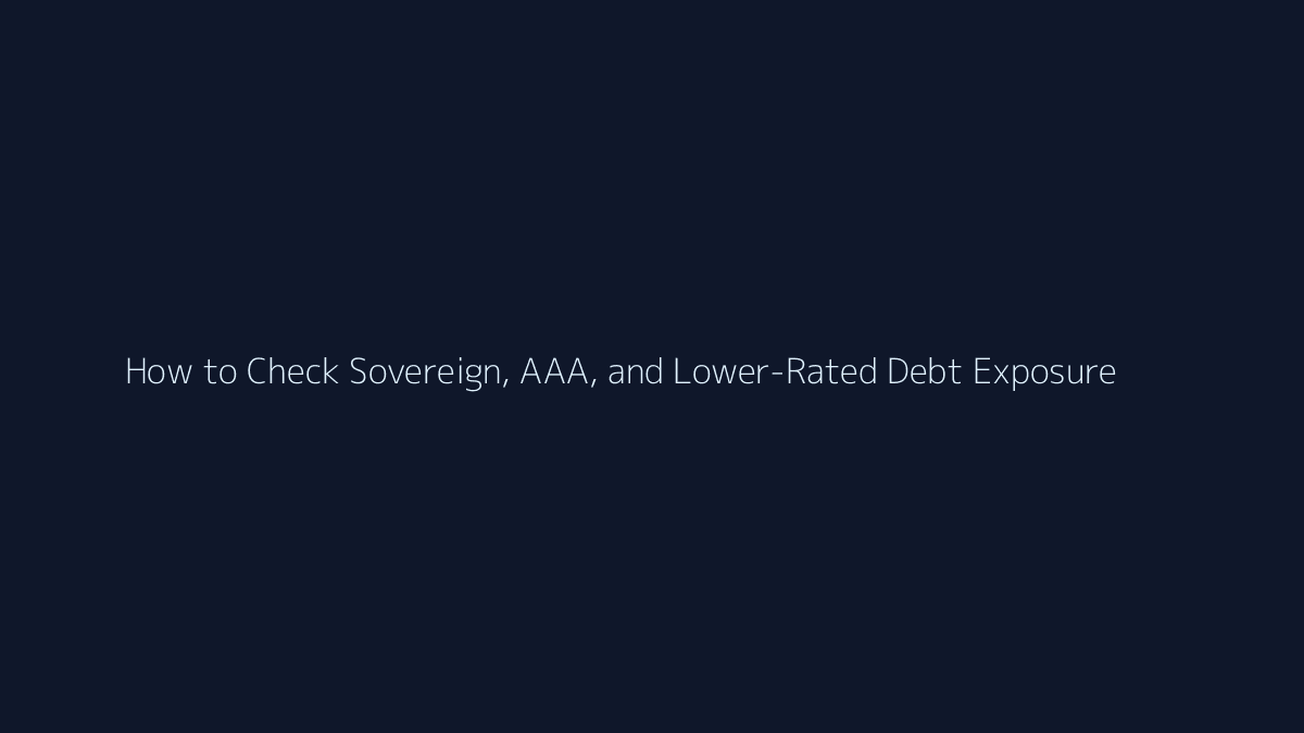 Featured image for How to Check Sovereign, AAA, and Lower-Rated Debt Exposure