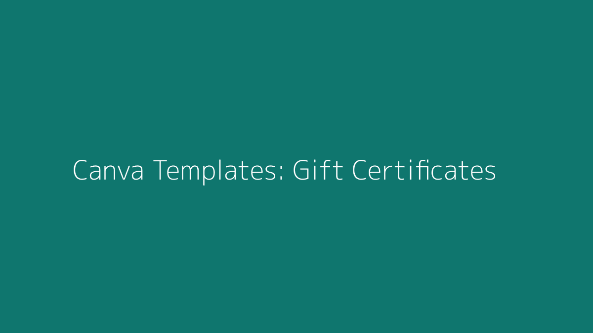 Featured image for Canva Templates for Gift Certificates
