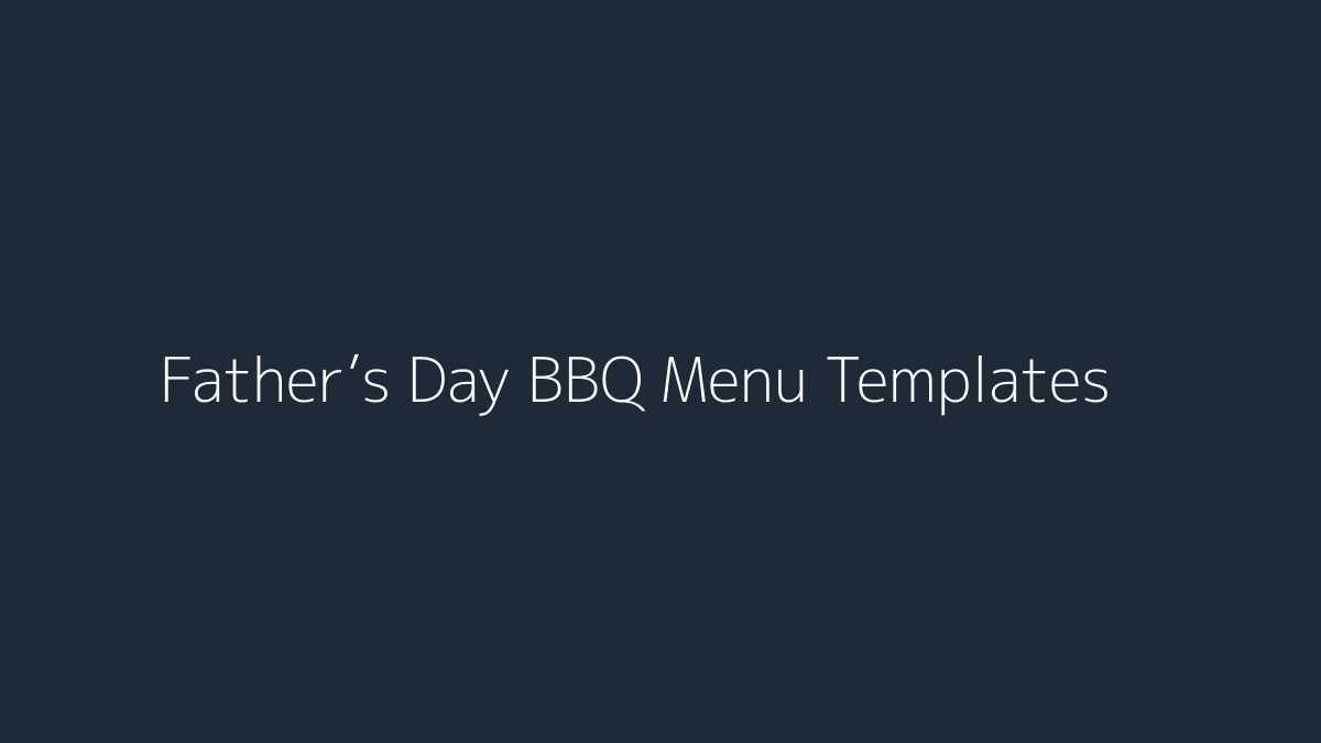 Father’s Day BBQ Menu Templates featured image