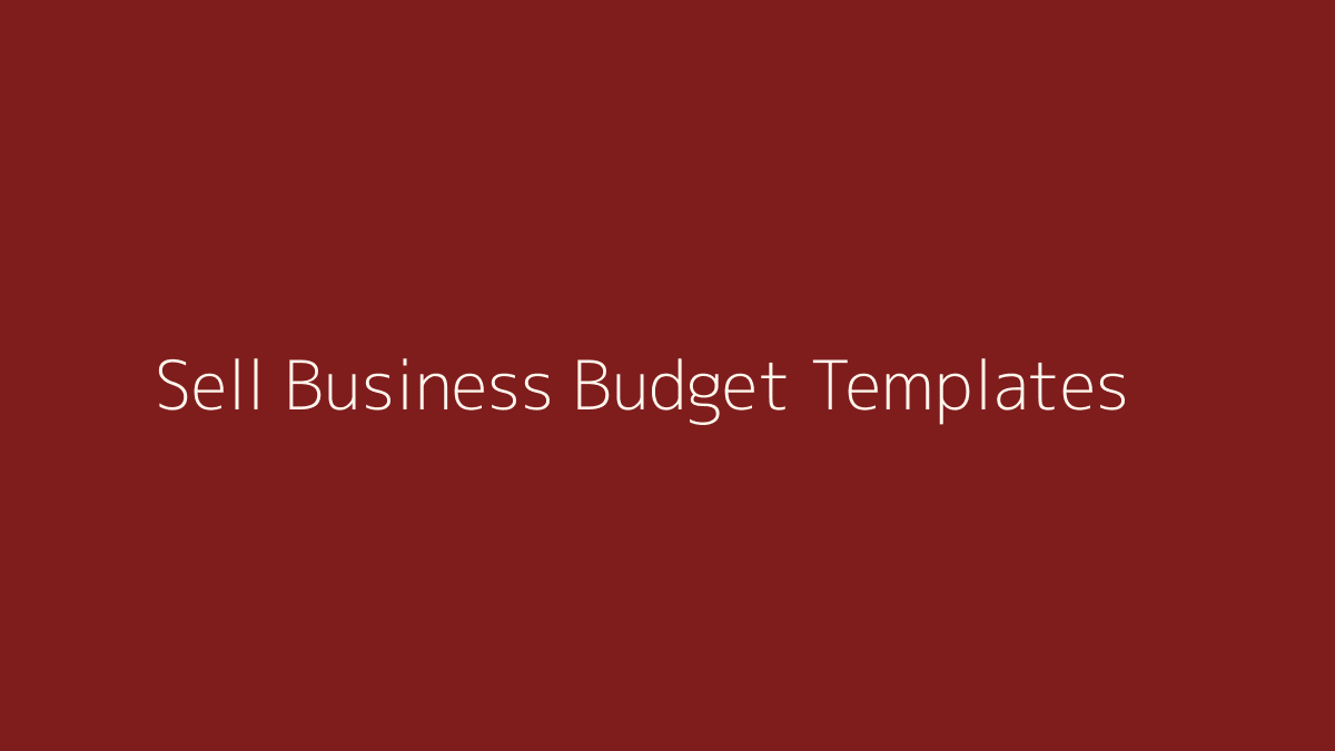 How to Sell Business Budget Templates featured image
