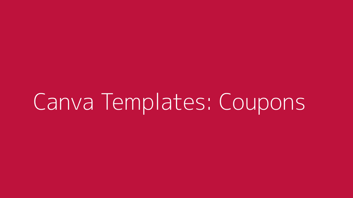 Featured image for Canva Templates for Coupons
