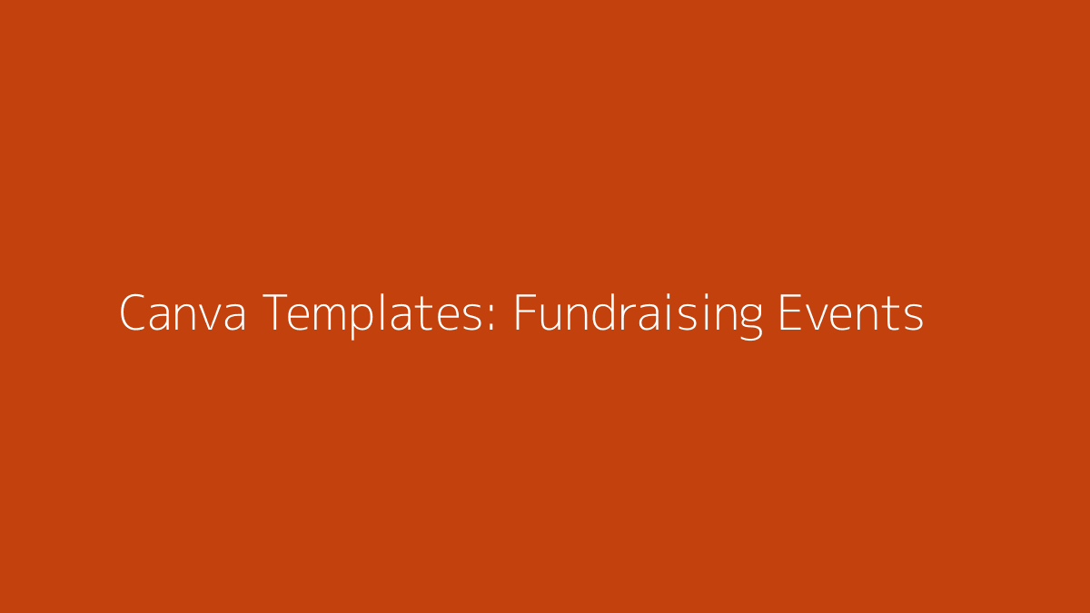 Featured image for Canva Templates for Fundraising Events