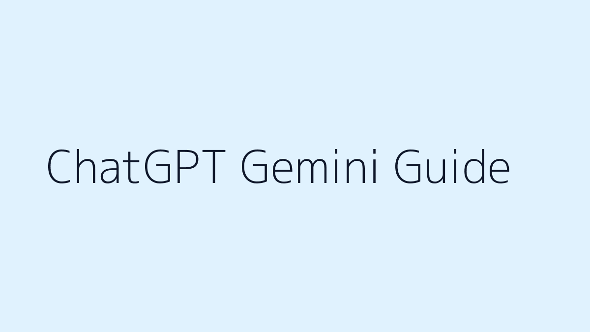 ChatGPT Gemini 차이 대표 이미지