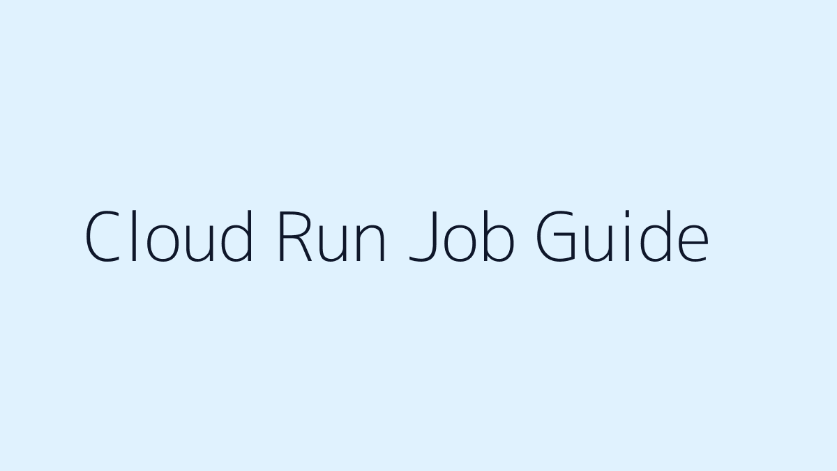 Cloud Run Job Service 차이 대표 이미지