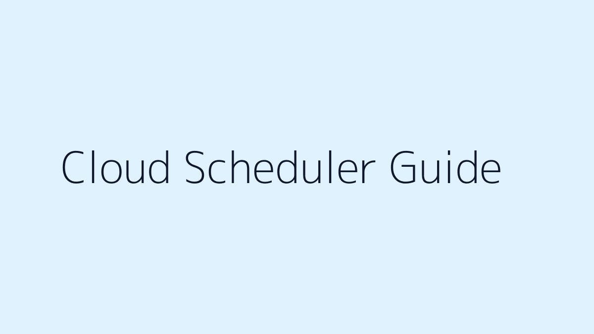Cloud Scheduler 배치 자동화 대표 이미지