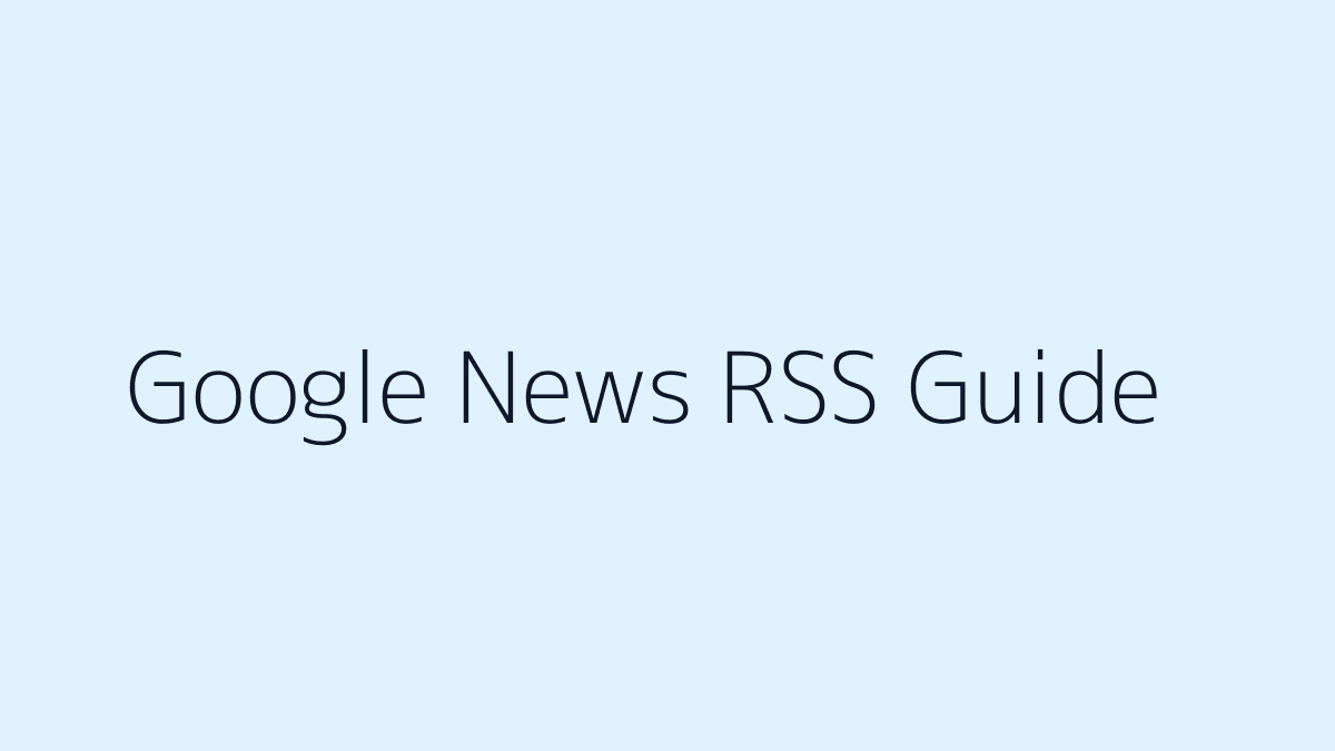 Google News RSS 대표 이미지