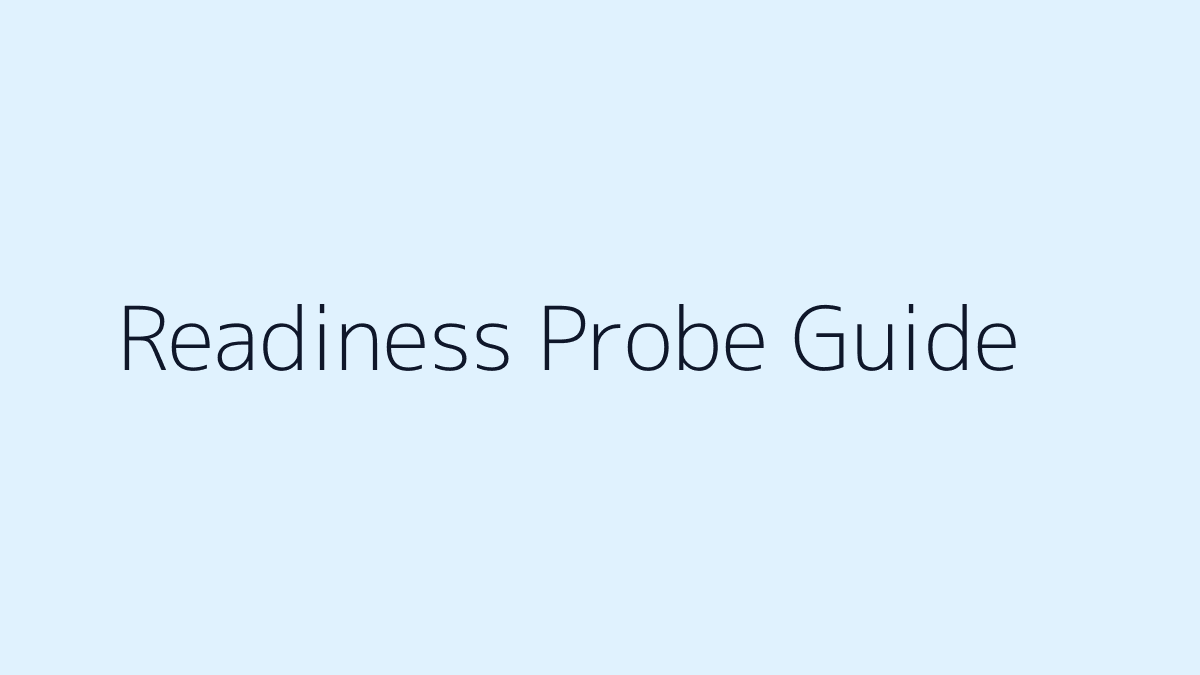 Readiness Probe 실패 대표 이미지
