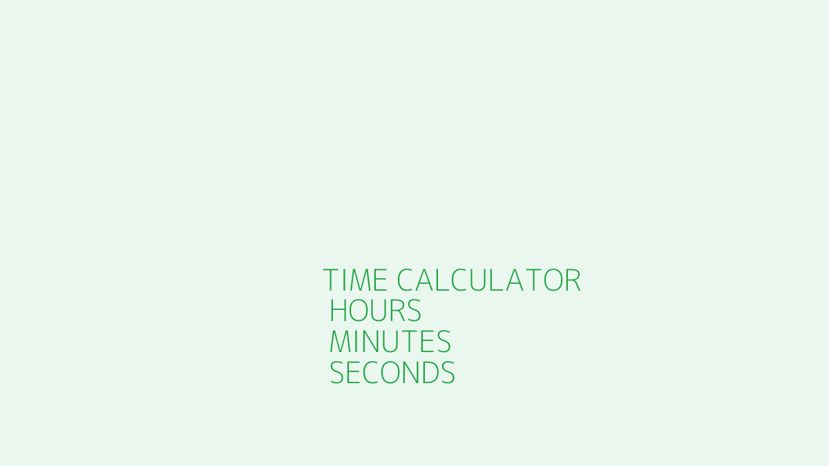 Toolslelo Time Calculator
