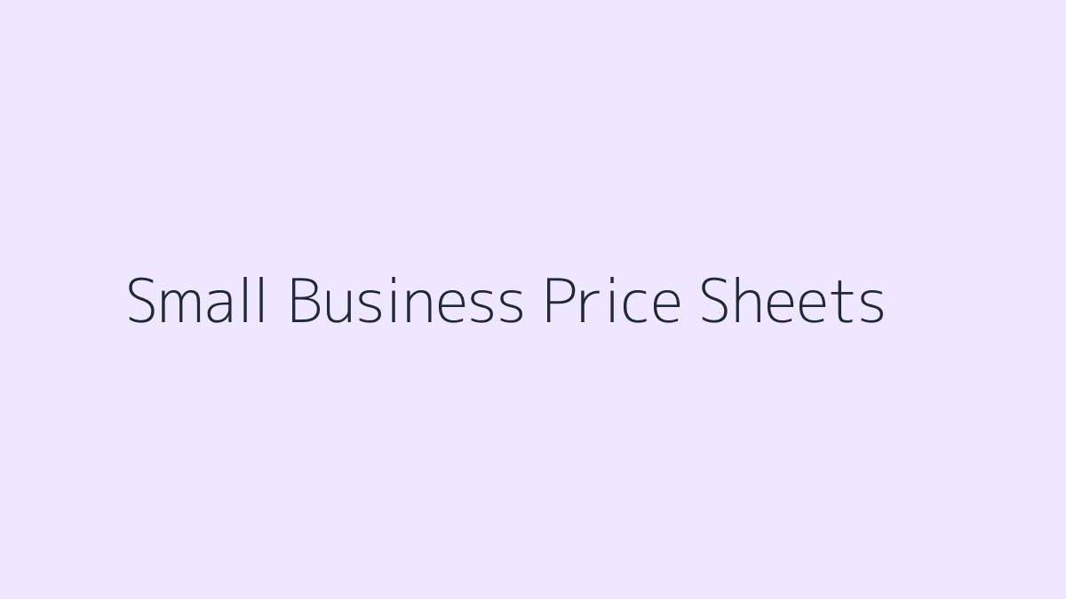 Canva Templates for Small Business Price Sheets featured image