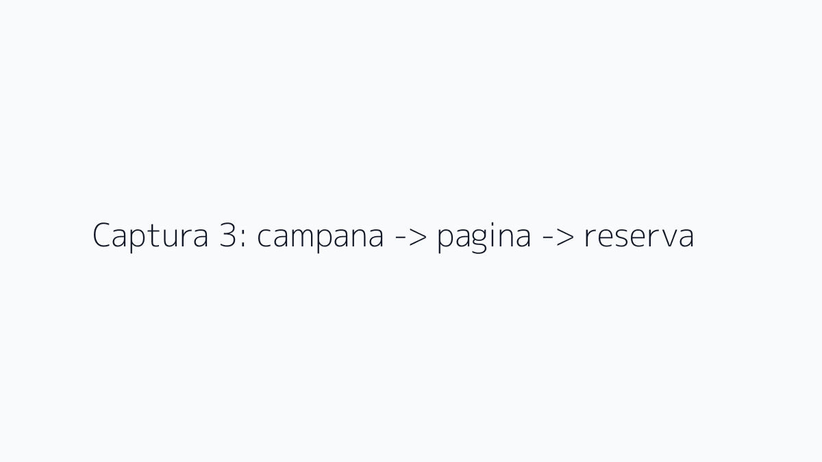 Diagrama del recorrido desde una campaña hasta una reserva