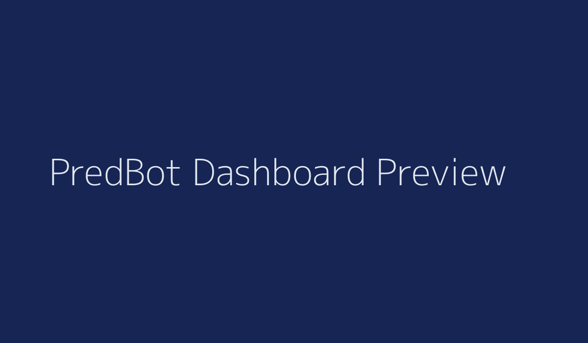 PredBot dashboard concept preview