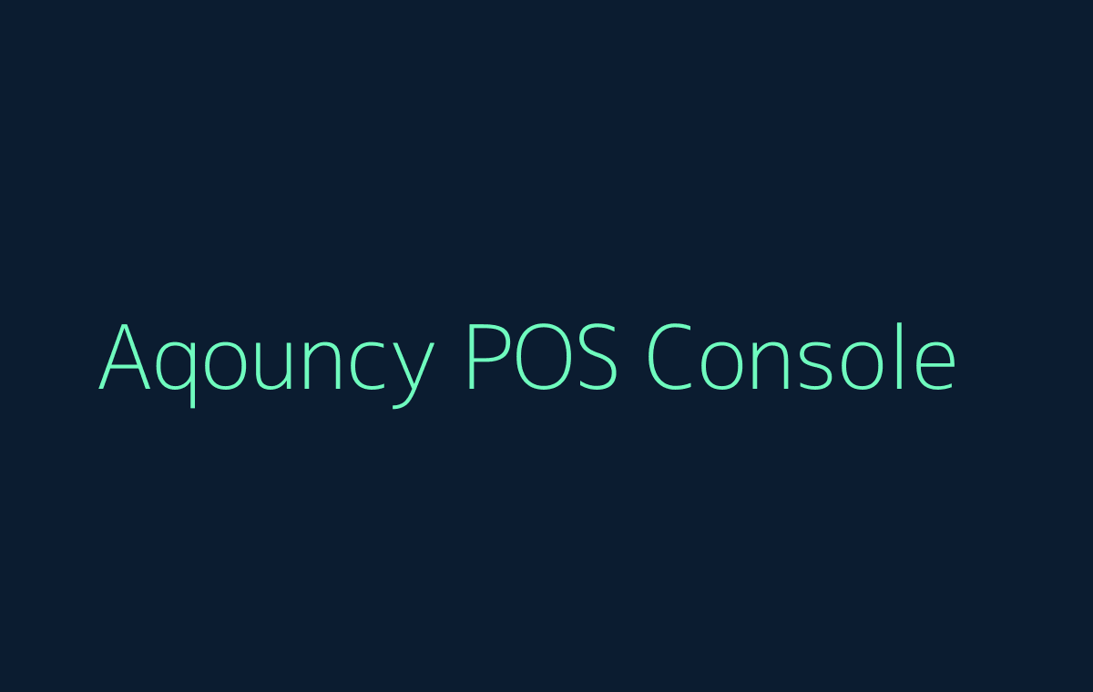 Aqouncy POS screenshot