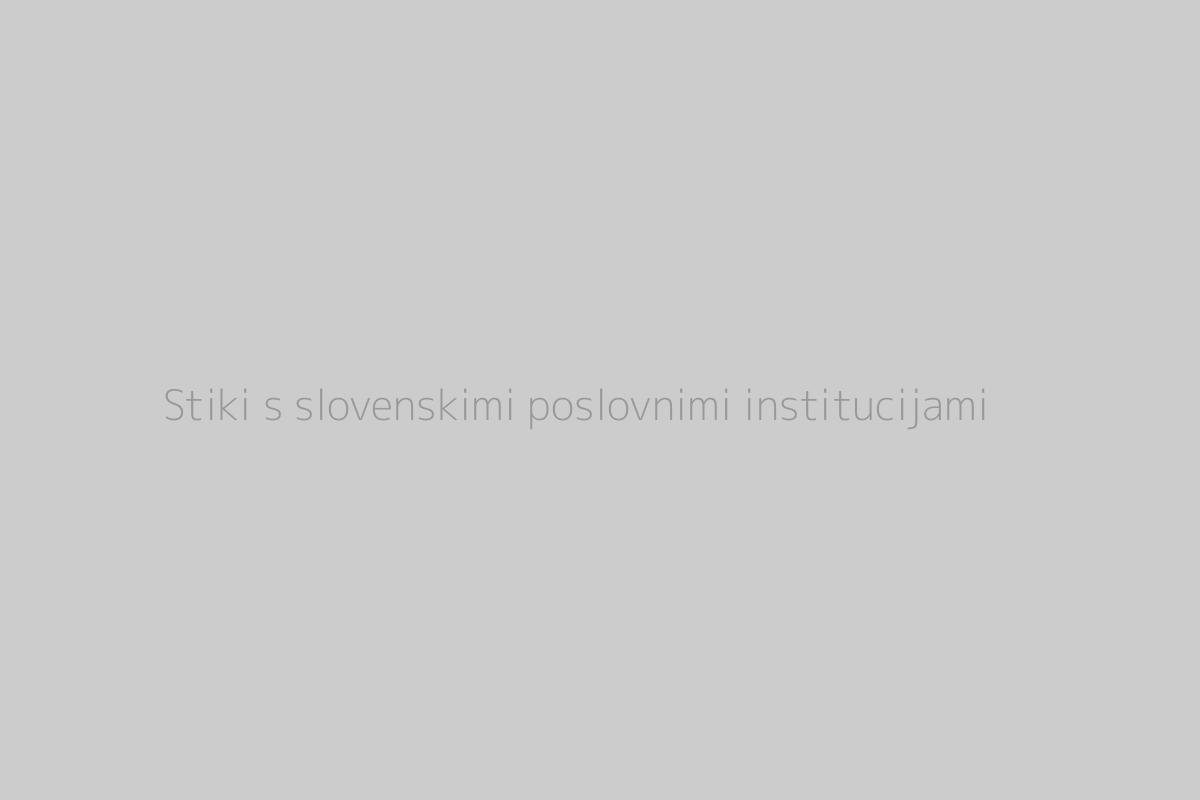Stiki s slovenskimi poslovnimi institucijami