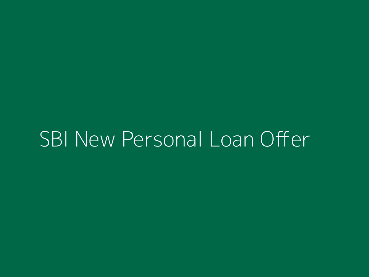 SBI personal loan offer