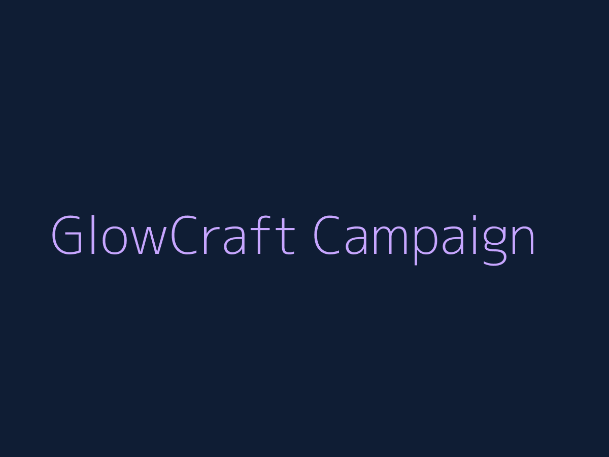 GlowCraft Social Media Campaign Design