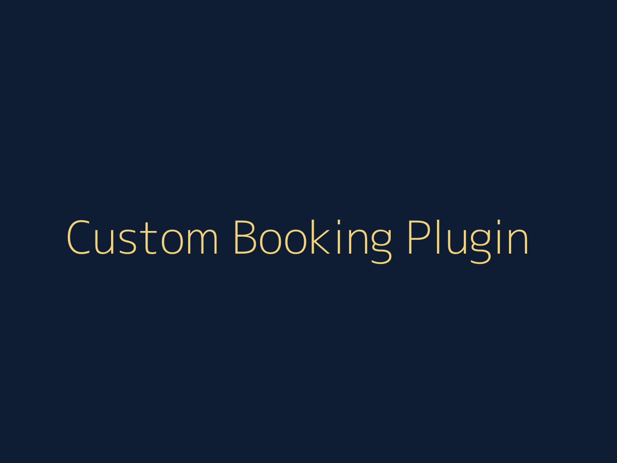 Custom Hotel Booking Plugin System