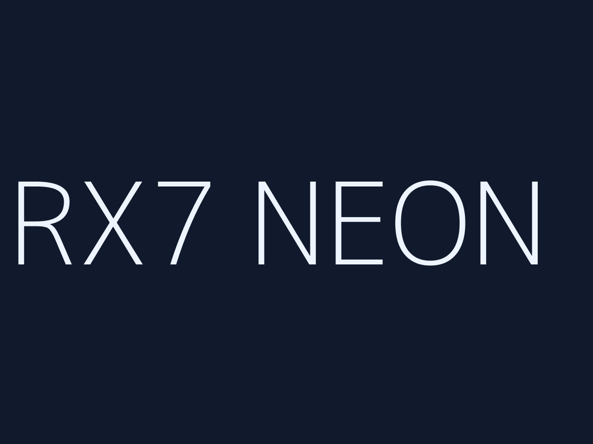 RX7 Neon Spec