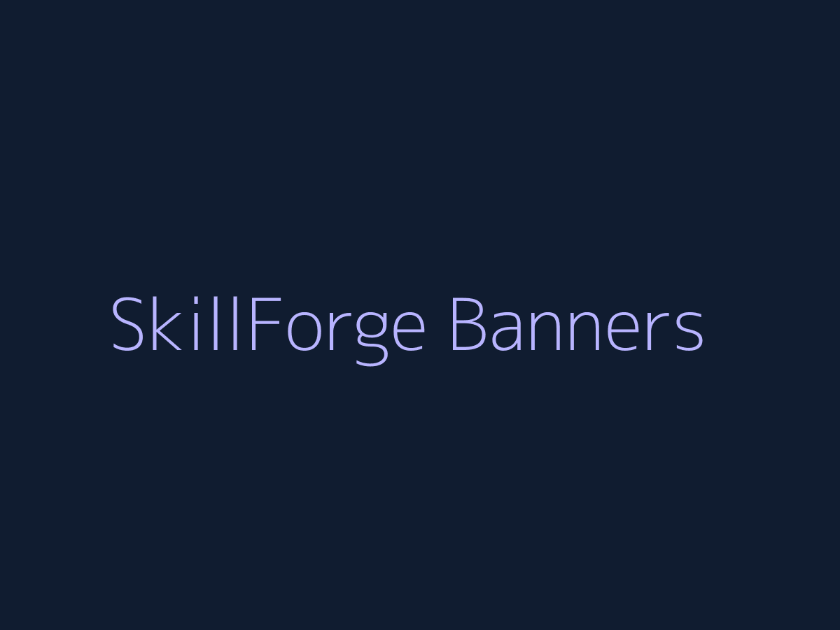SkillForge Course Promotion Banner Series