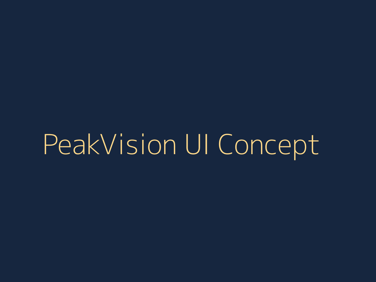 PeakVision Landing Page UI Concept