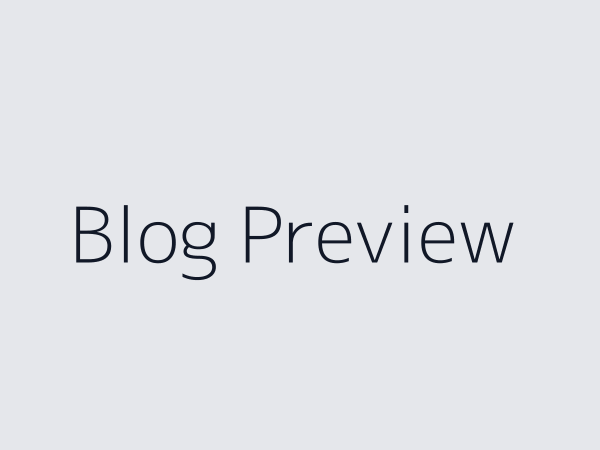 Blog Preview