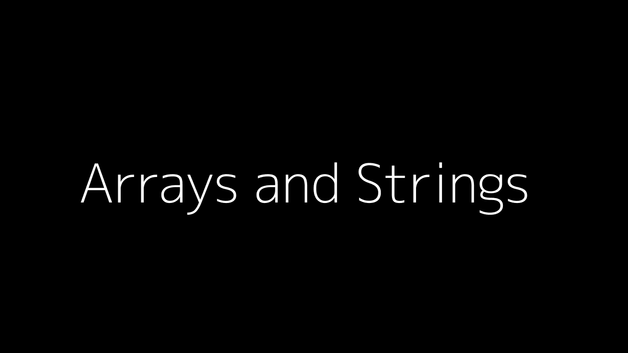 #2 - Arrays and Strings - Data Structures and Algorithms using C++ ...