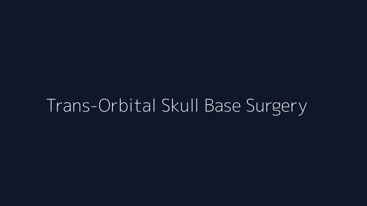 Illustration of a minimally invasive trans-orbital skull base surgery approach