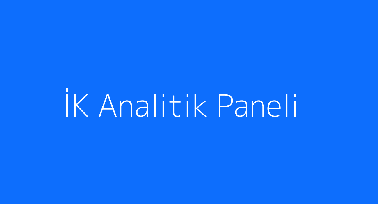 İK Analitik Paneli