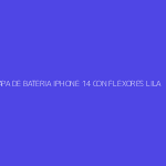 TAPA DE BATERIA IPHONE 14 CON FLEXORES LILA