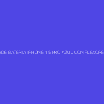 TAPA DE BATERIA IPHONE 15 PRO AZUL CON FLEXORES