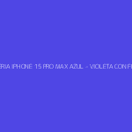 TAPA DE BATERIA IPHONE 15 PRO MAX AZUL - VIOLETA CON FLEXORES
