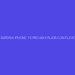 TAPA DE BATERIA IPHONE 15 PRO MAX PLATA CON FLEXORES