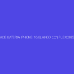 TAPA DE BATERIA IPHONE 16 BLANCO CON FLEXORES