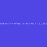 TAPA DE BATERIA IPHONE 16 NEGRO CON FLEXORES