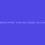 TAPA DE BATERIA IPHONE 16 PRO MAX DORADO CON FLEXORES