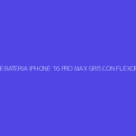 TAPA DE BATERIA IPHONE 16 PRO MAX GRIS CON FLEXORES