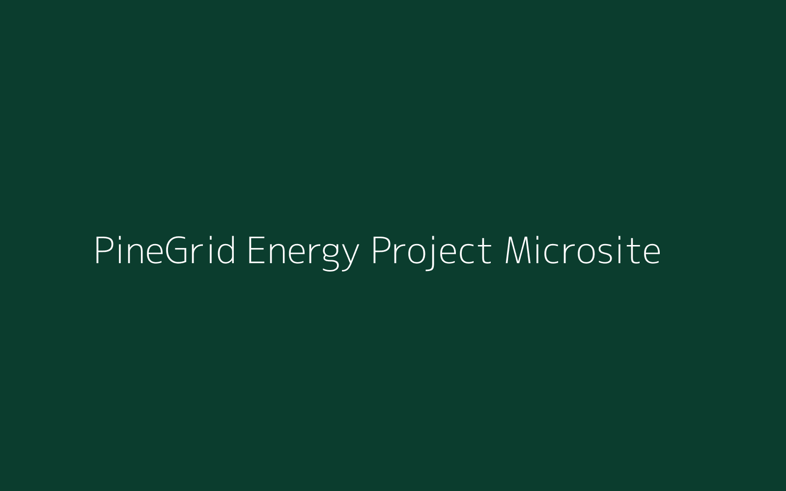 PineGrid Energy Project Microsite image