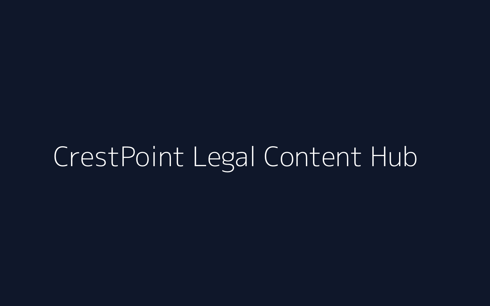 CrestPoint Legal Content Hub image