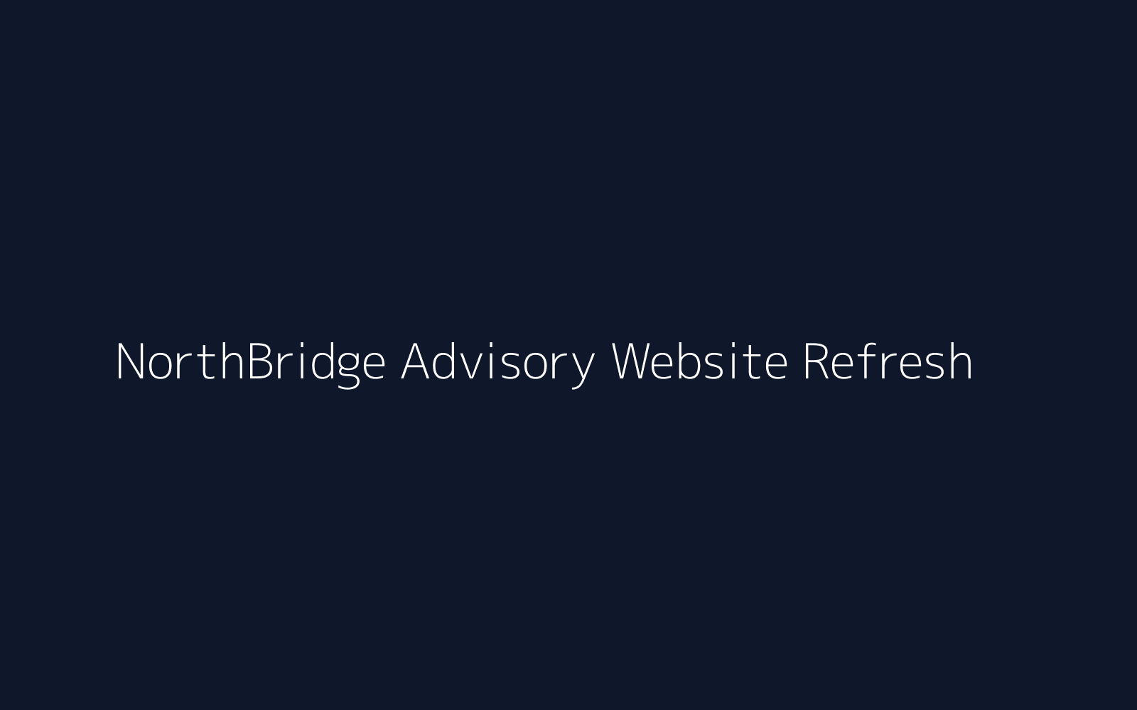 NorthBridge Advisory Website Refresh image
